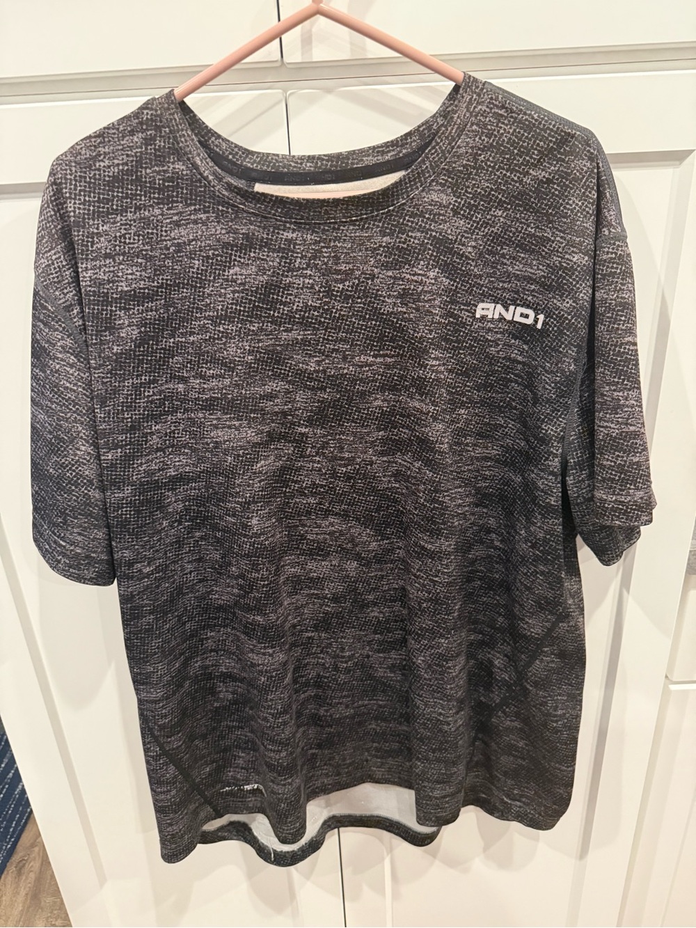 And1 Black Heather Short Sleeve Performance Tee